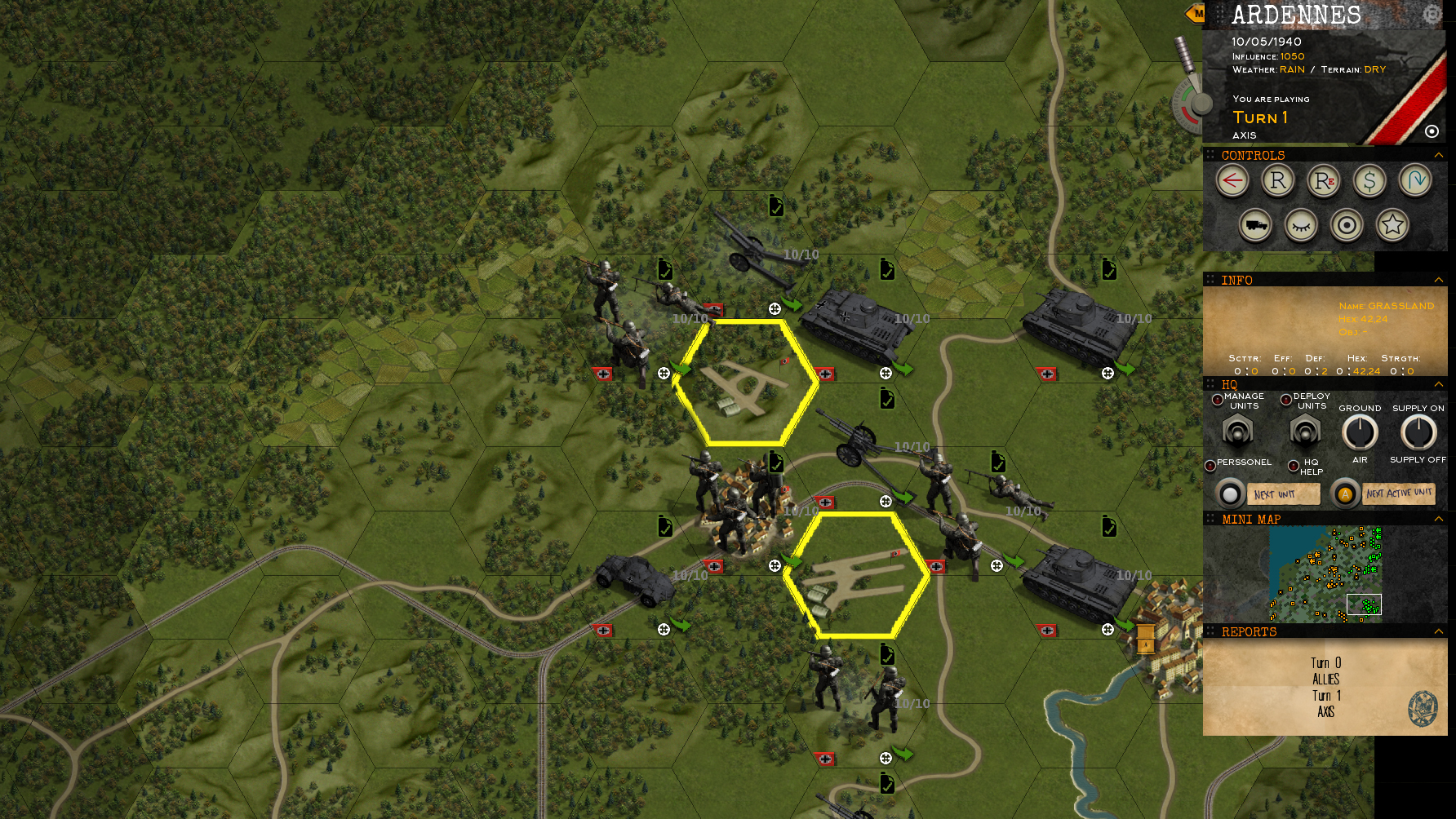 A screenshot of our Ardennes map